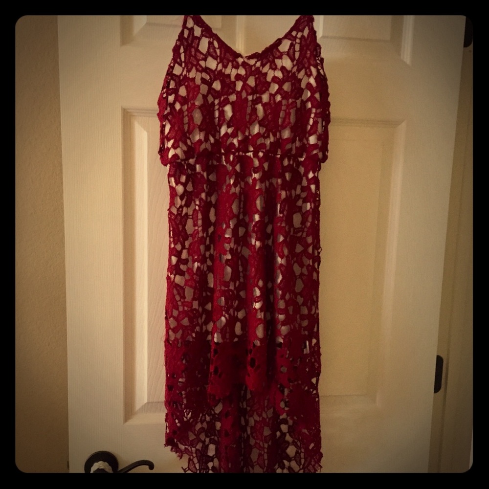 Burgundy sun dress